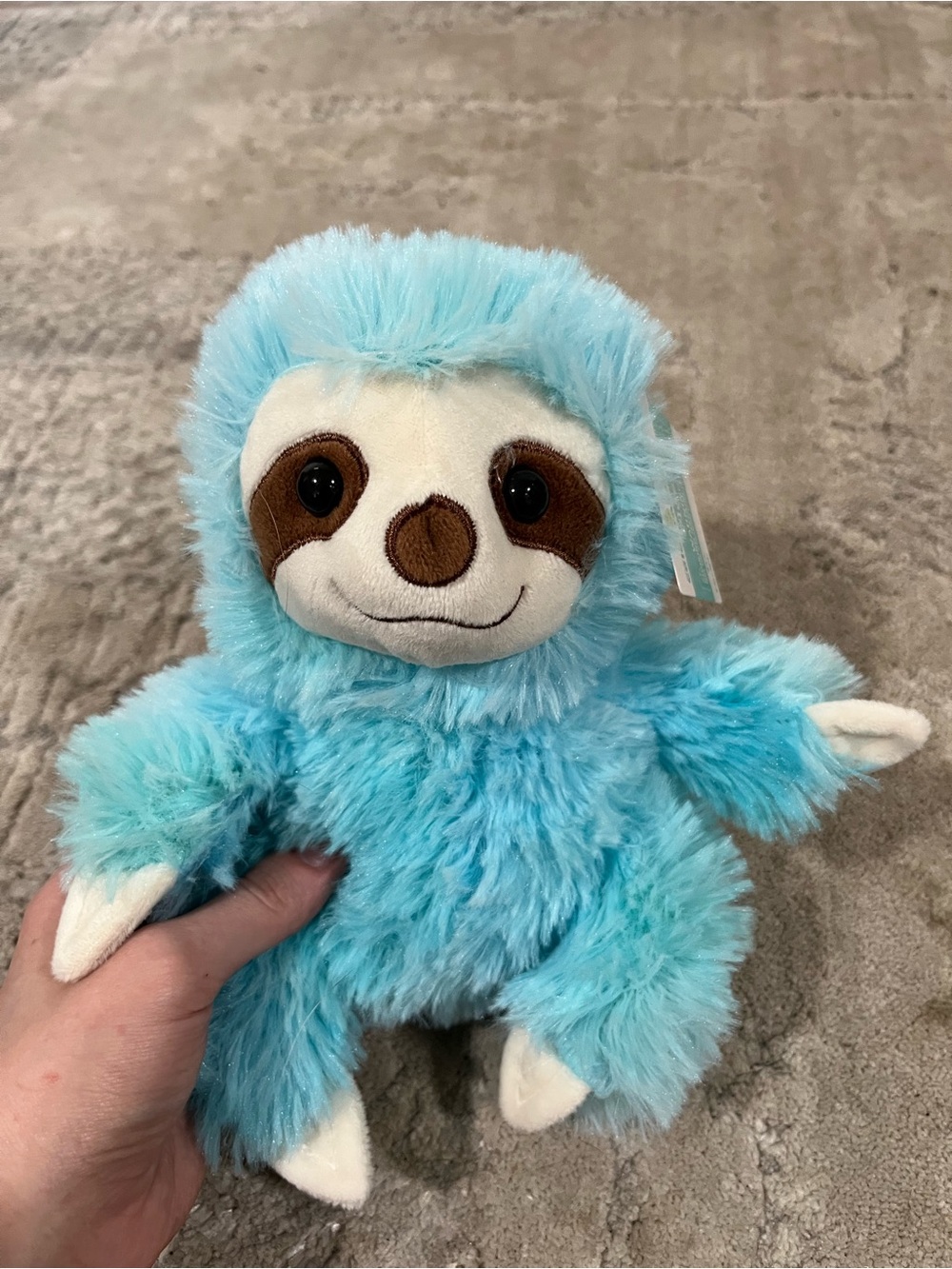 Plush Blue Sloth Small kids Toy - Soft Snuggly Companion - Picture 3 of 3